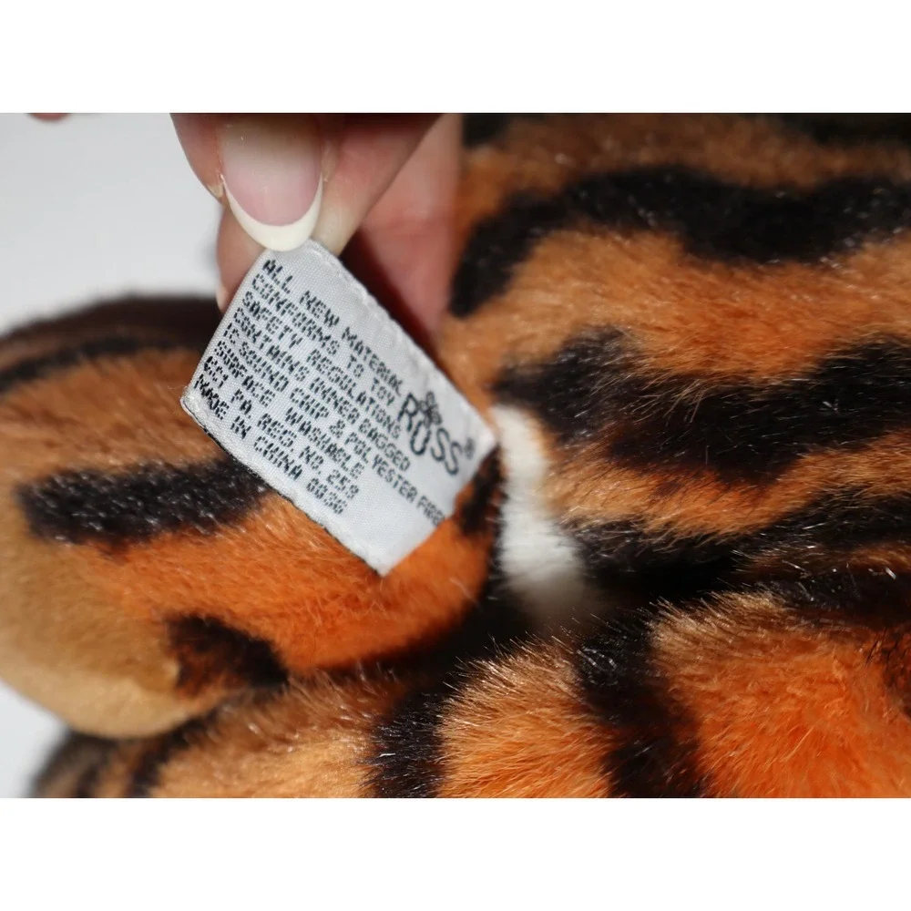 Russ Berrie Bengali Bengal Tiger Plush Orange Black Striped Puppet T24118 10 in